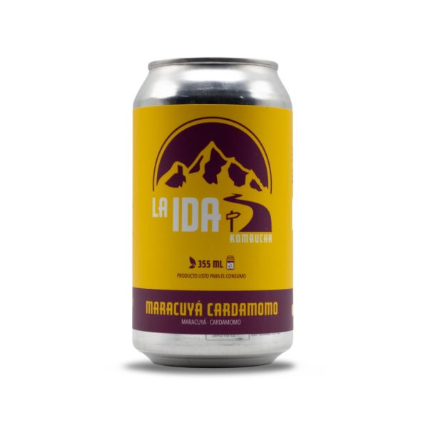 Kombucha La Ida Maracuyá Cardamomo Lata 355cc